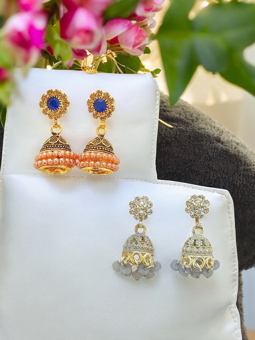 

FEMMIBELLA Circular Jhumkas Earrings, Multi