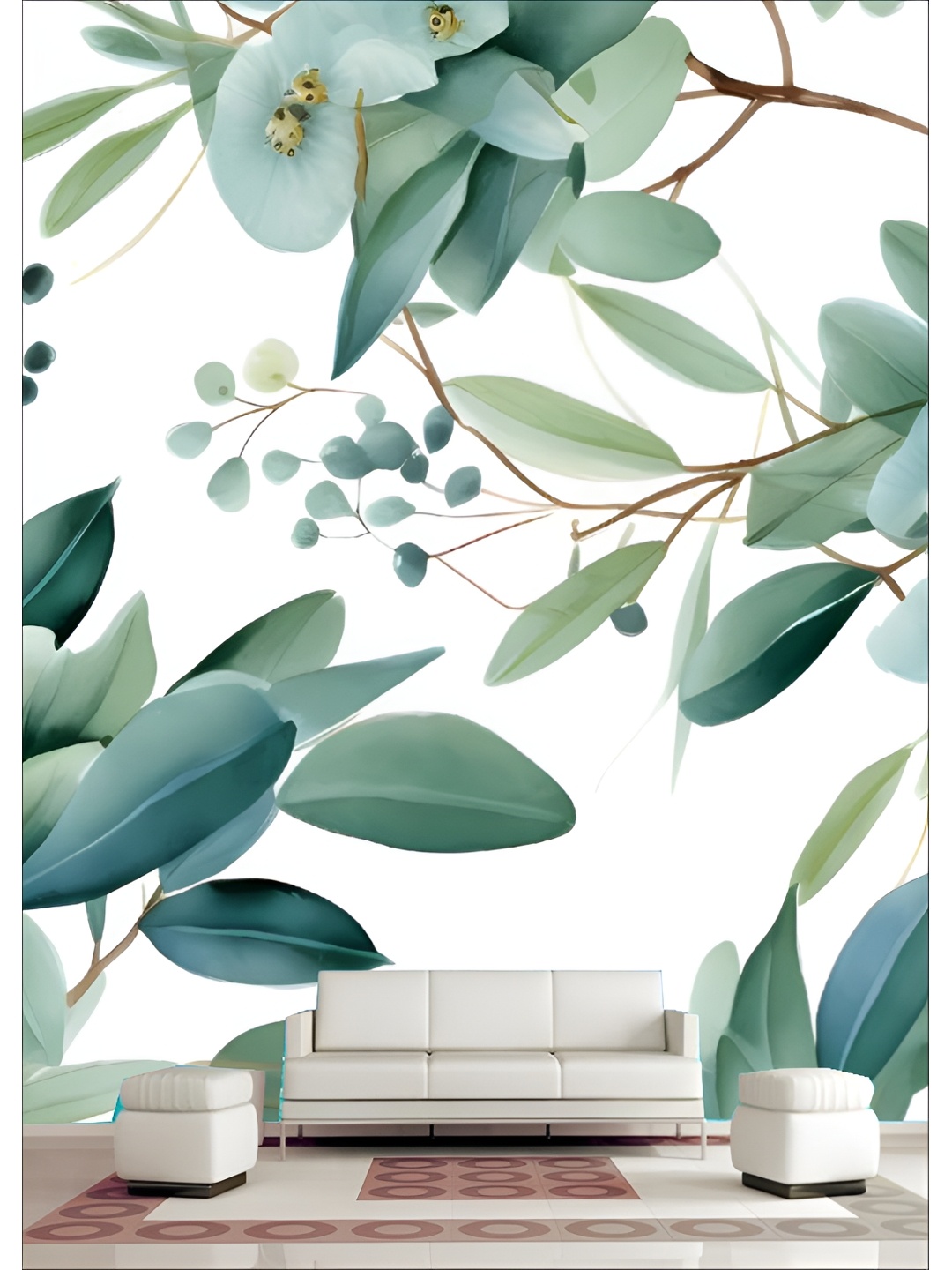

Aura White & Green 3D Printed Self Adhesive Wall Sticker