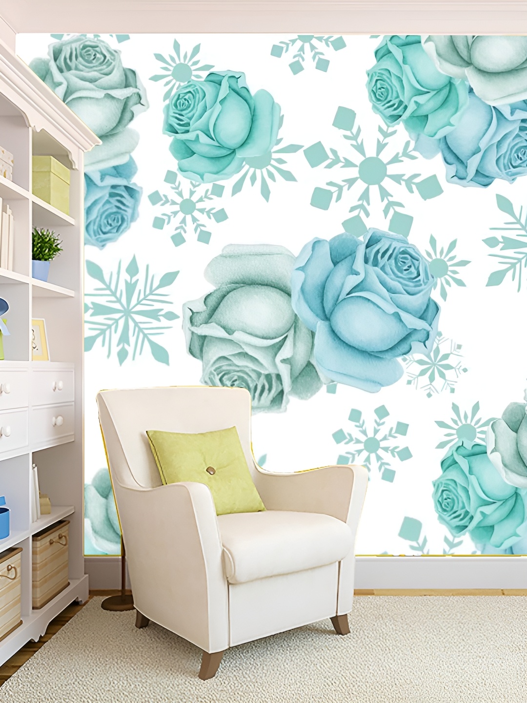 

Aura White & Blue Self Adhesive 3D Printed Wall Sticker