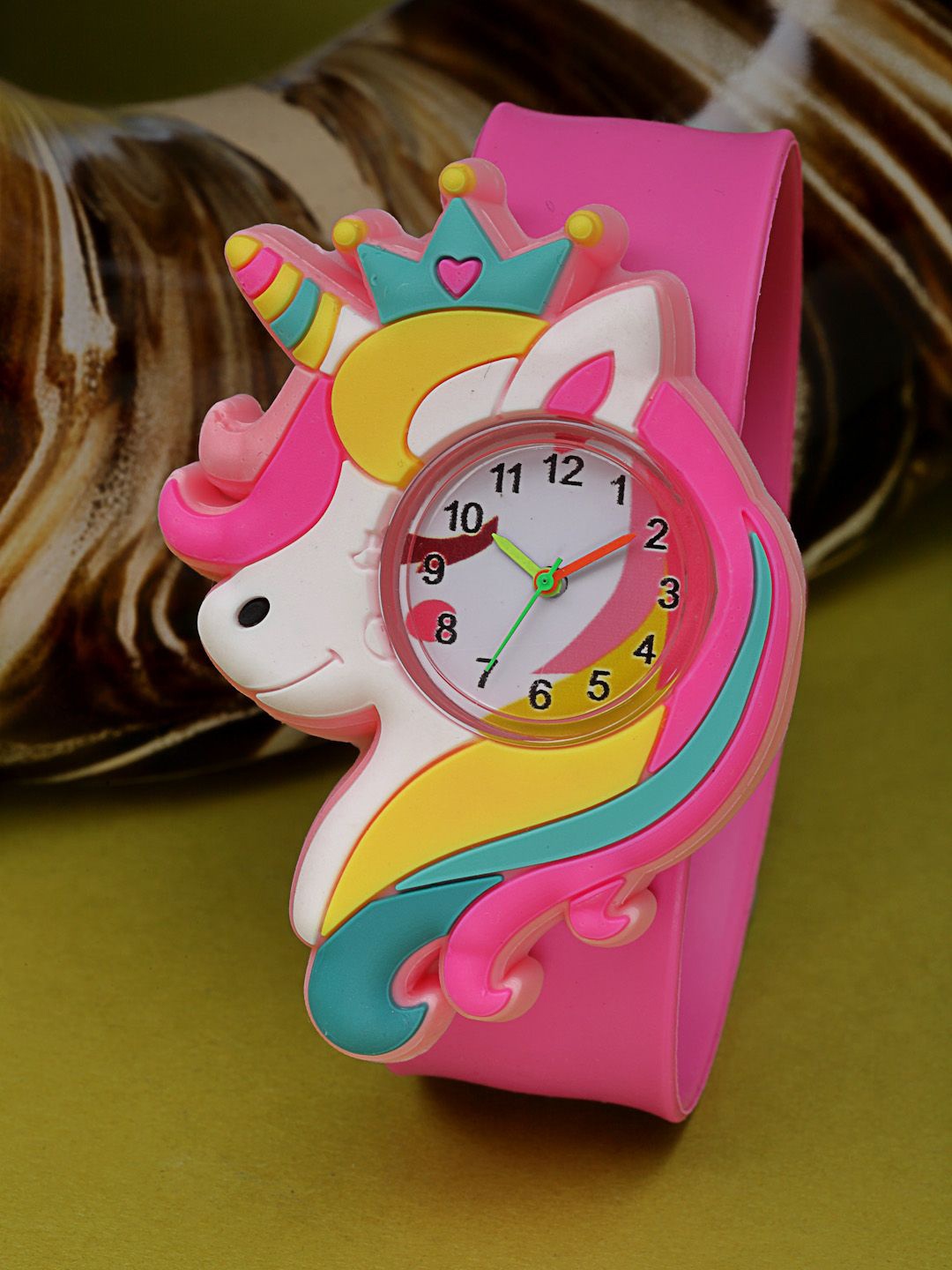 

Stoln Girls Unicorn Shaped Dial Analog Watch, Pink