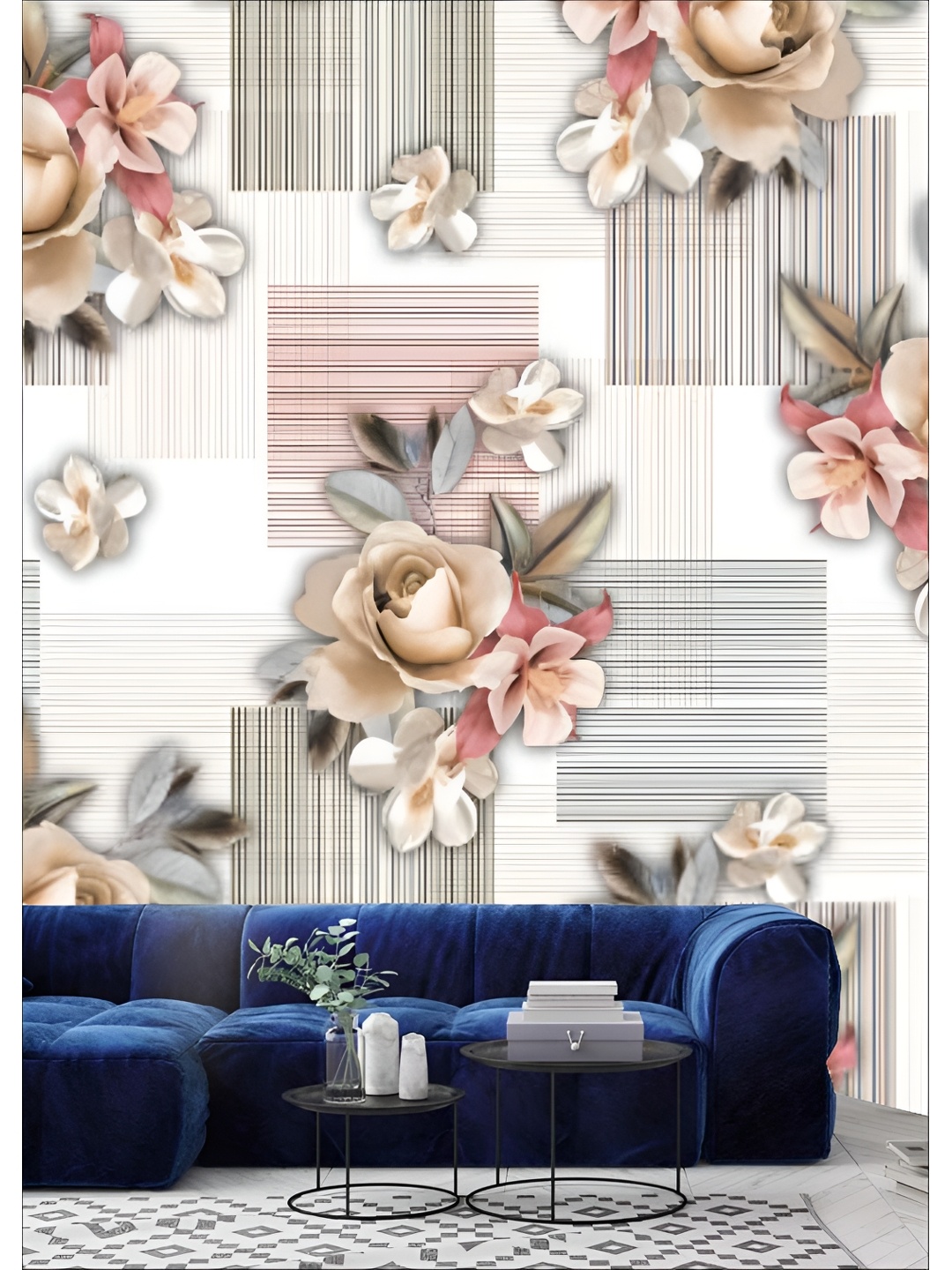 

Aura White & Grey Printed Self-Adhesive Wall Sicker