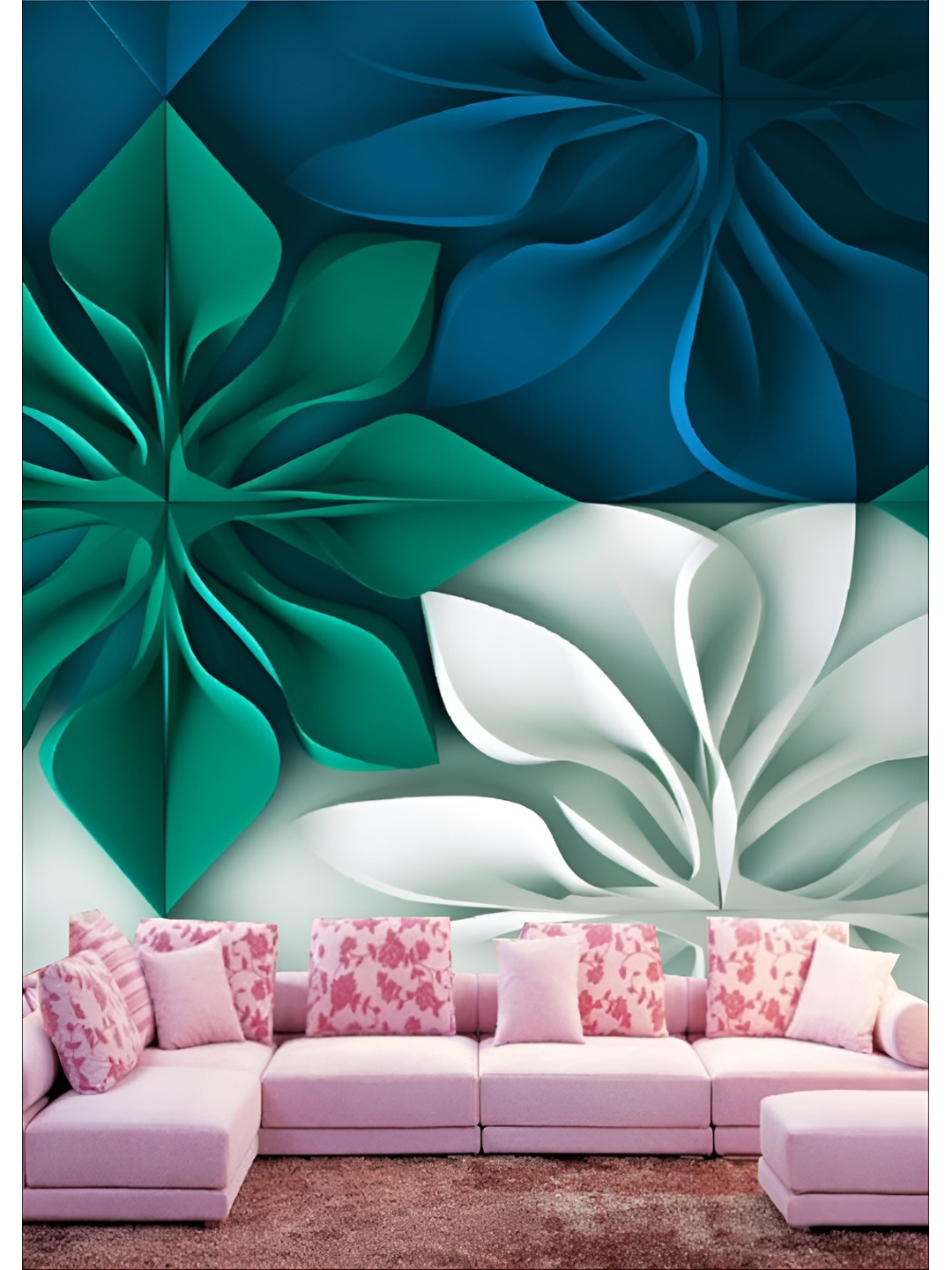 

Aura Green & White Printed Self-Adhesive Wall Sicker