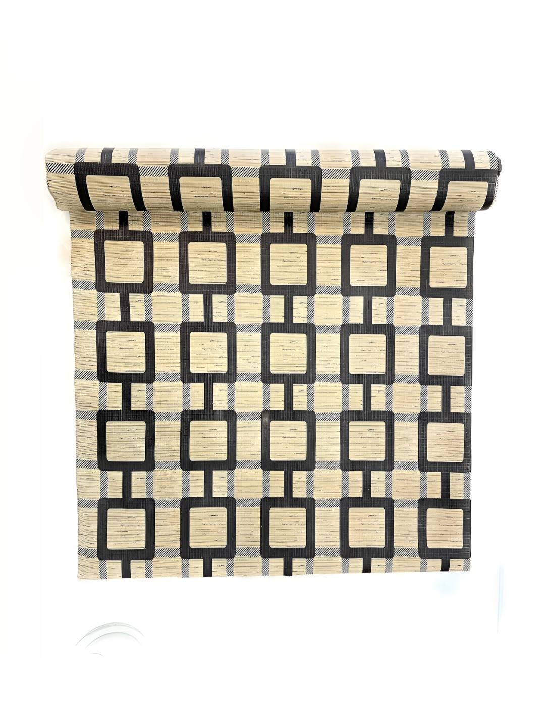 

CASA-NEST Yellow & Black Checked Shelf Liner Organiser