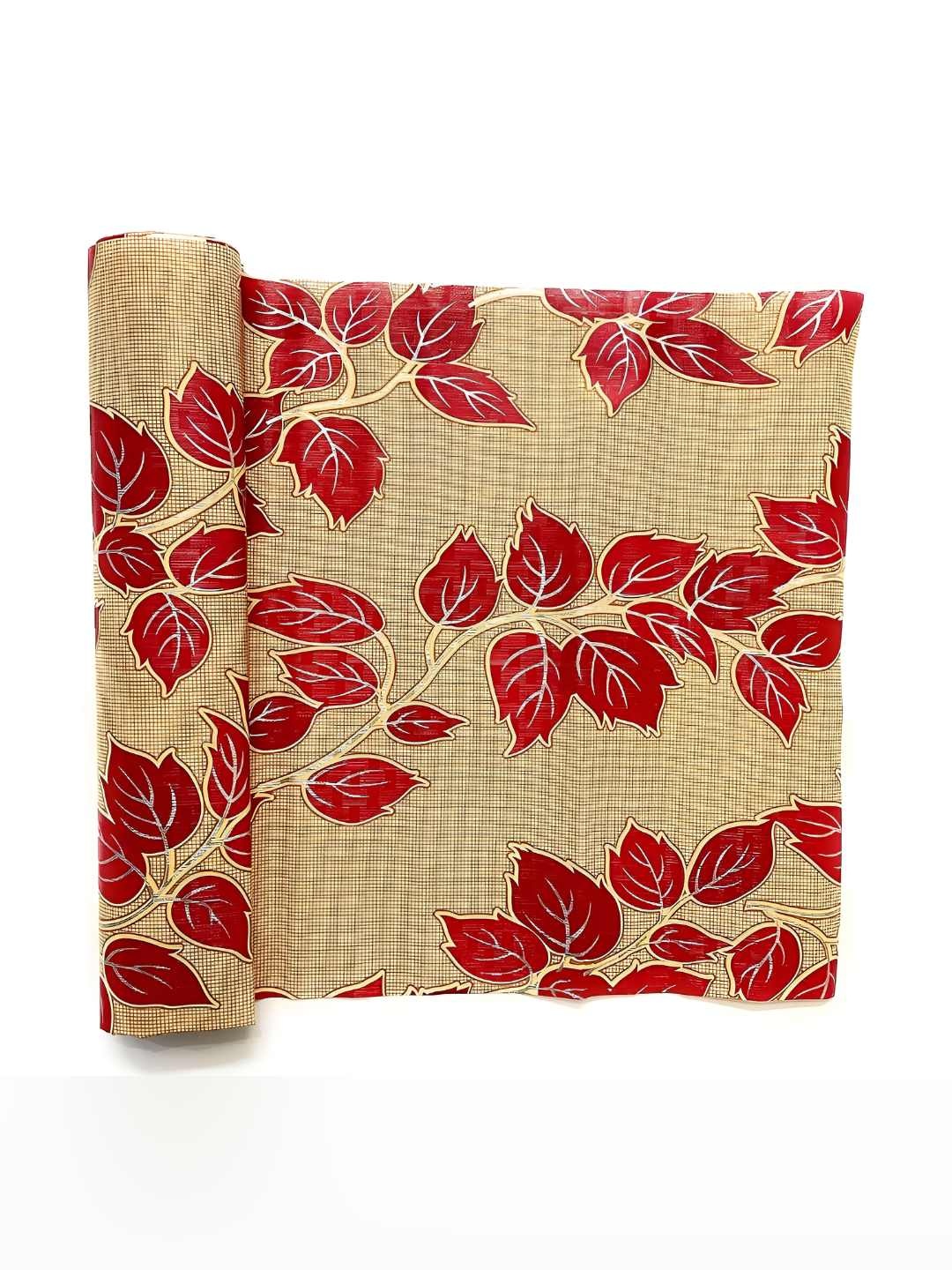 

CASA-NEST Red & Beige Printed Shelf Liner Organiser