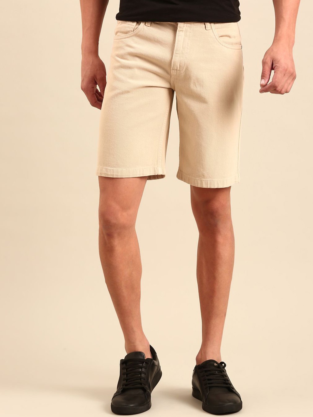 

The Roadster Lifestyle Co Mid-Rise Chino Shorts, Beige