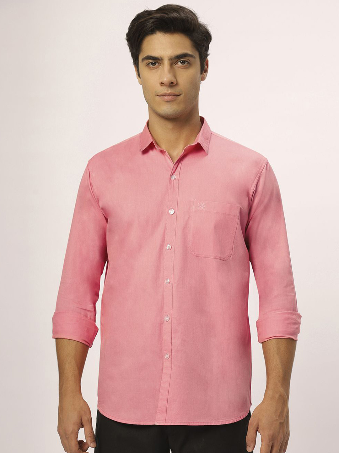 

N AND J Men Relaxed Opaque Casual Shirt, Lavender