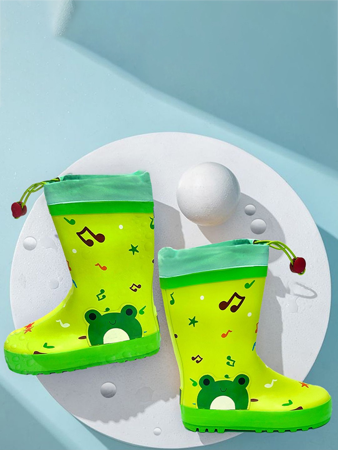 

Little Surprise Box LLP Kids Printed Rain Gumboots, Green