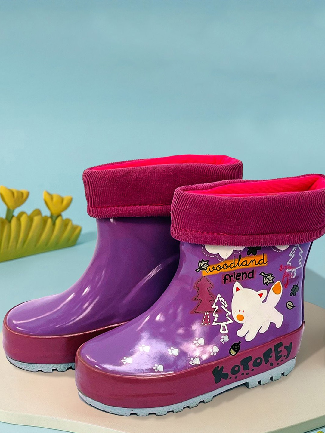 

Little Surprise Box LLP Kids Printed Rain Gumboots, Pink
