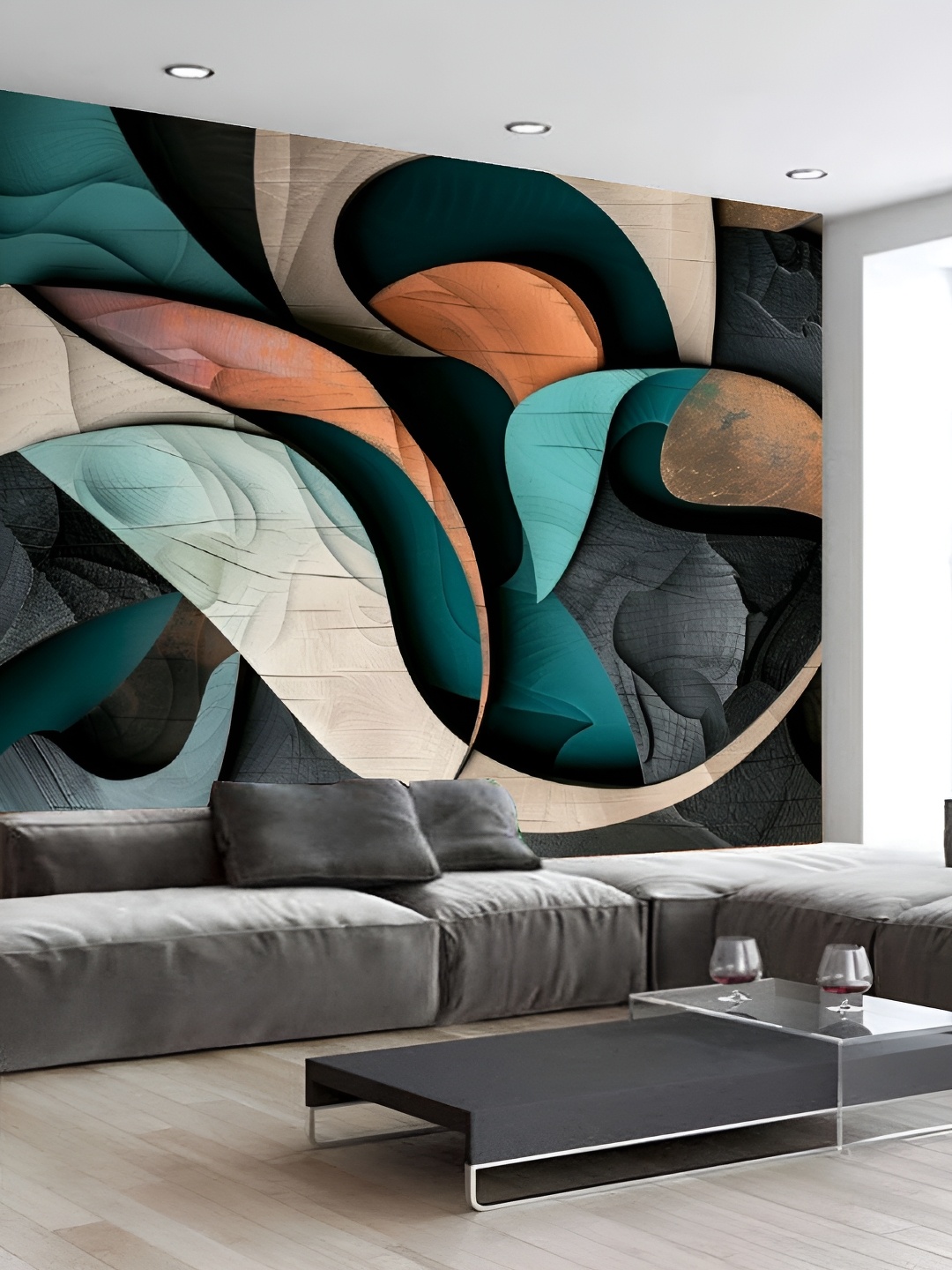 

Aura Grey & Blue Printed Self-Adhesive Wall Sicker