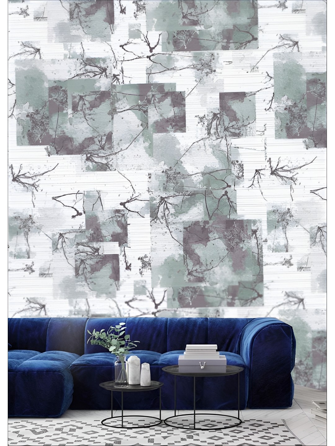 

Aura White & Green Printed Self-Adhesive Wall Sicker