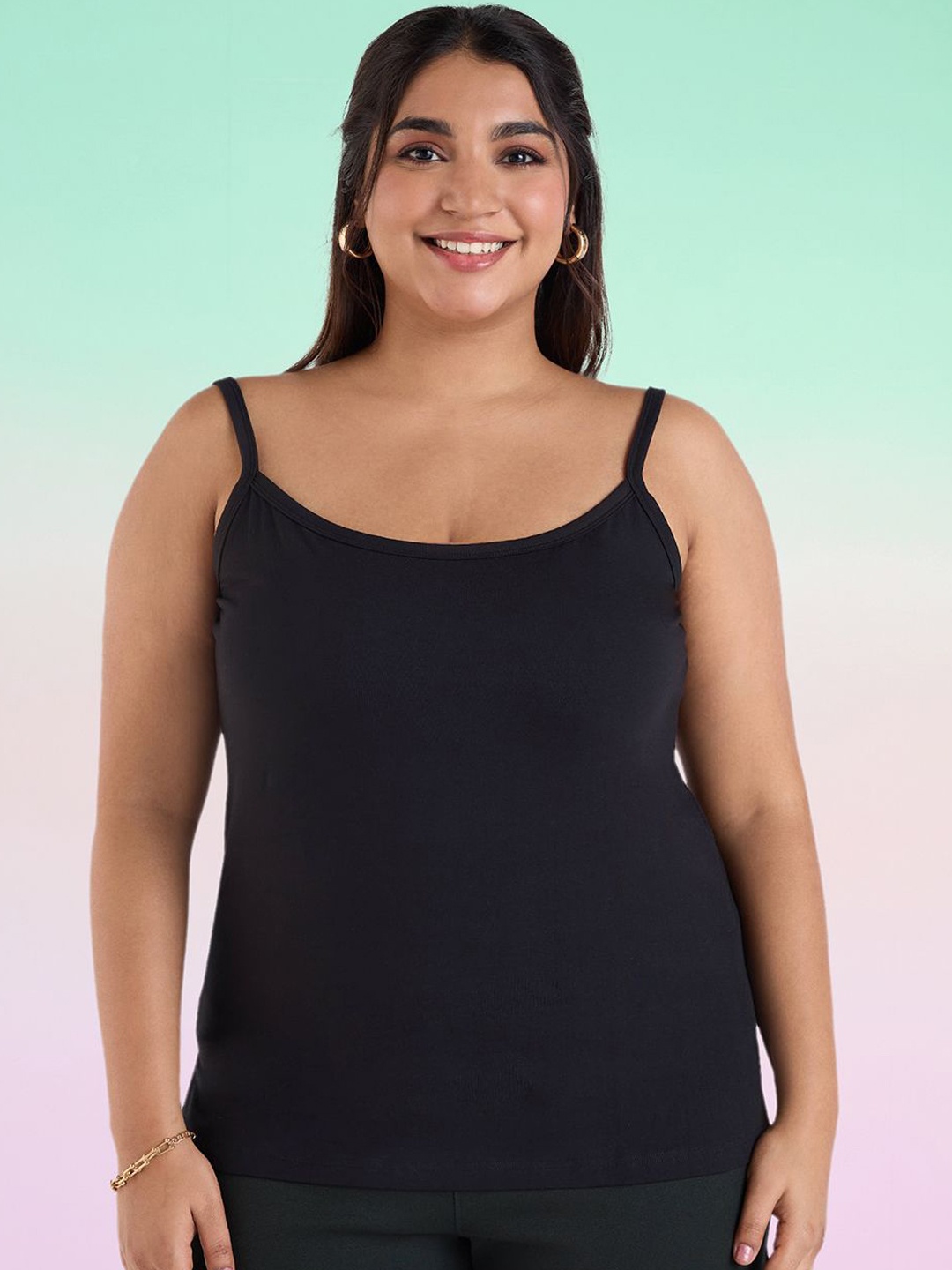 

Big Hello - The Plus Life Non Padded Camisoles, Black