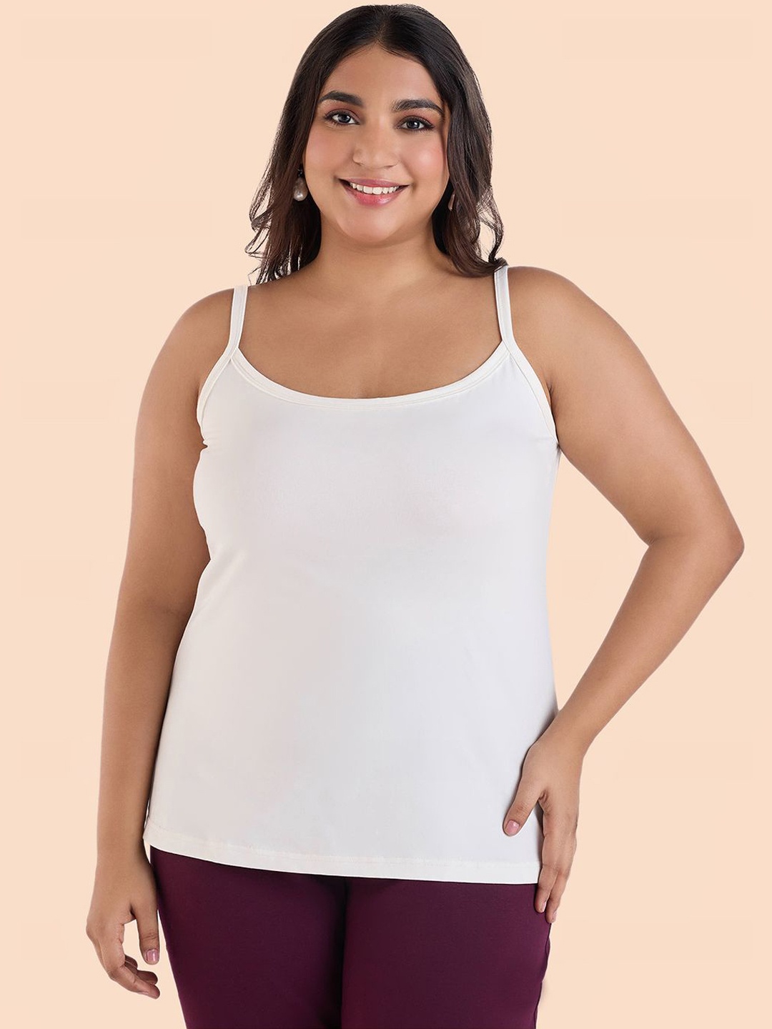 

Big Hello - The Plus Life Non-Padded Camisole, White