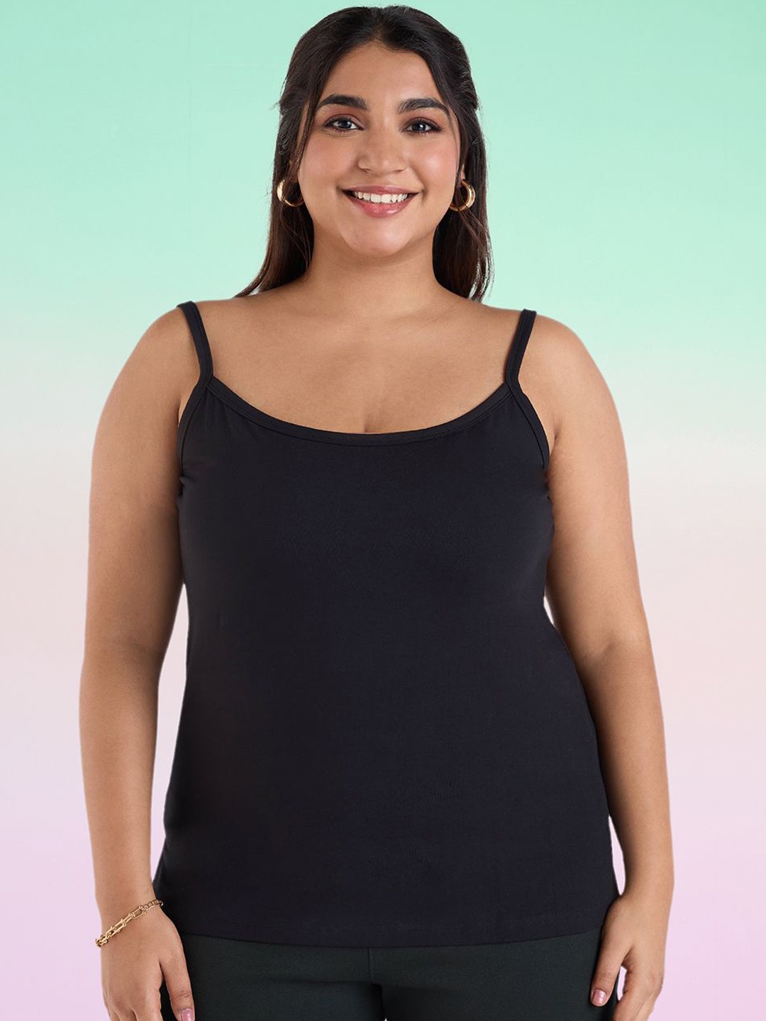 

Big Hello - The Plus Life Sleeveless Camisole, Black