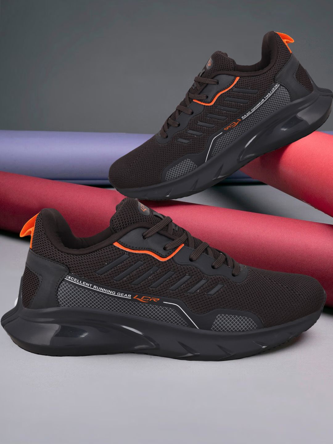 

Lancer Men Textile Walking Shoes, Grey
