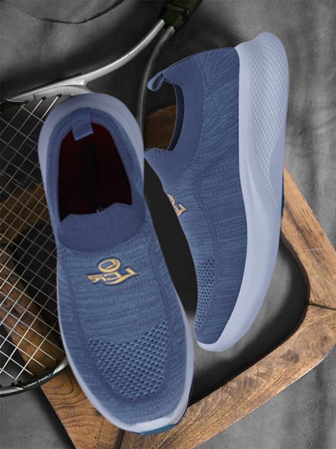 

Lancer Men Textile Walking Shoes, Blue