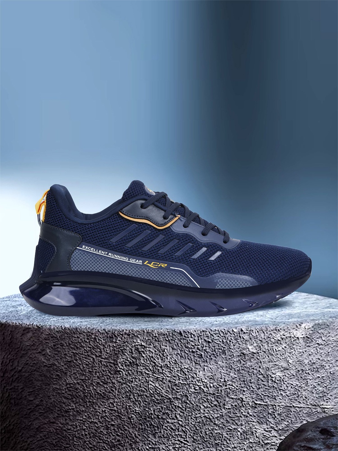 

Lancer Men Textile Walking Shoes, Navy blue
