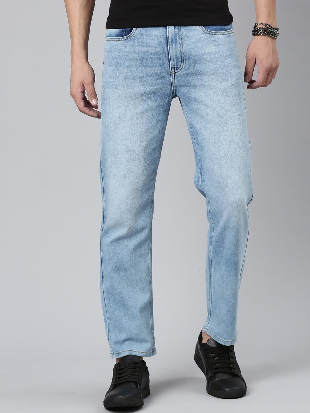 

The Roadster Lifestyle Co Relaxed Fit Stretchable Jeans, Blue