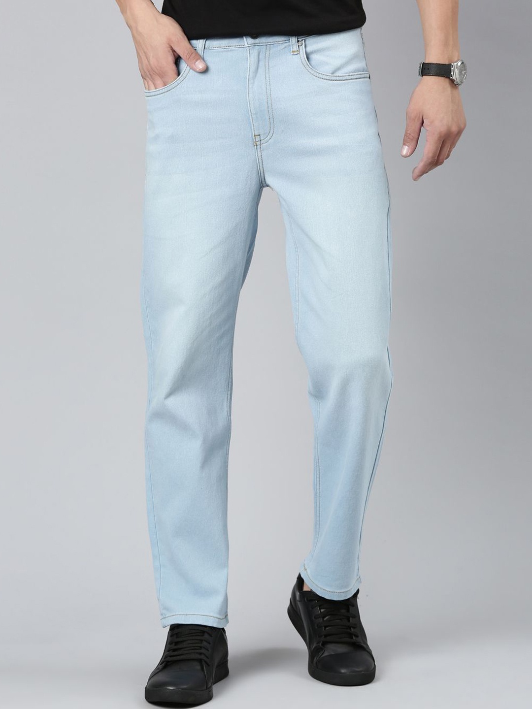 

The Roadster Lifestyle Co Relaxed Fit Stretchable Jeans, Blue