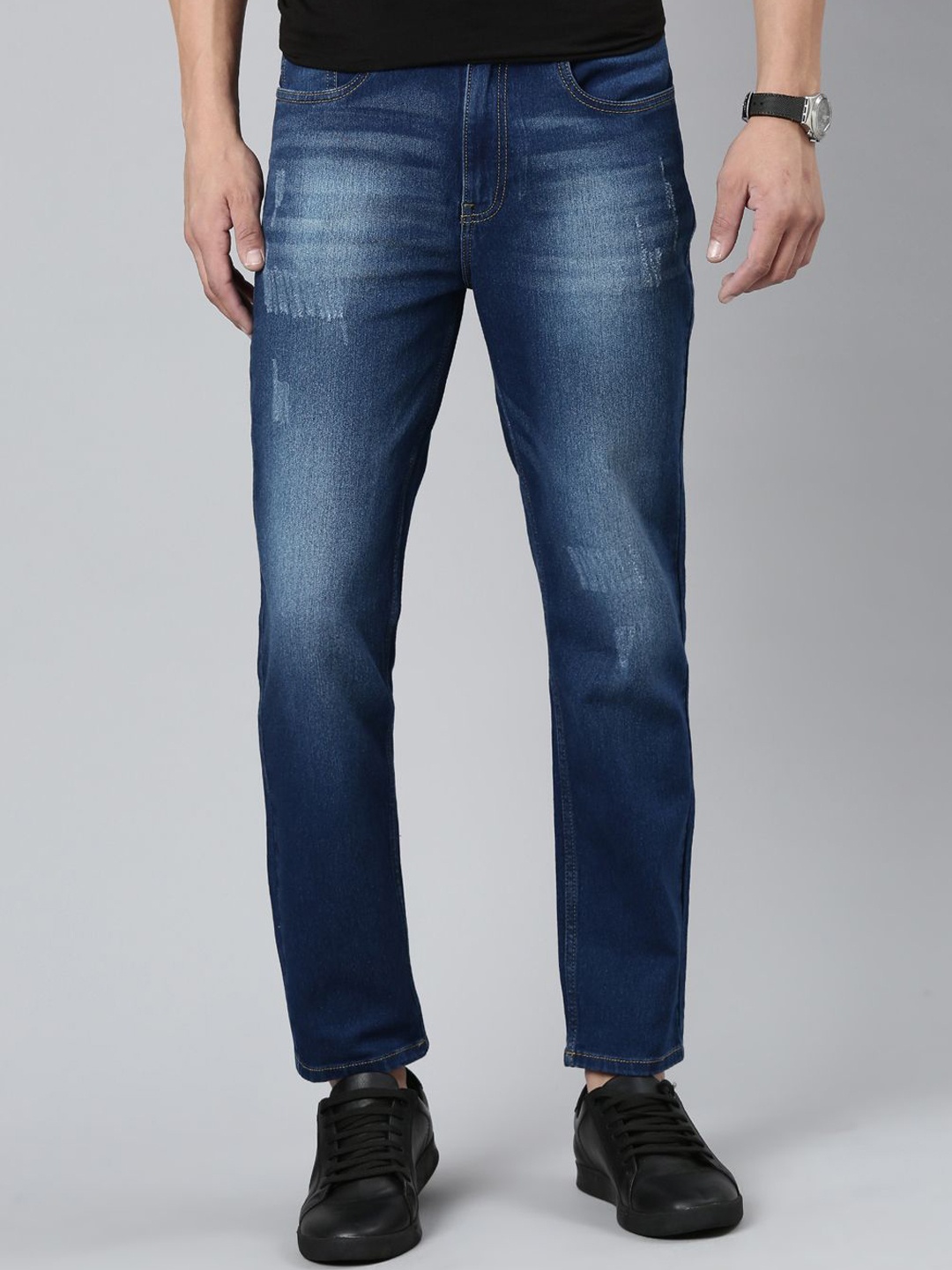 

The Roadster Lifestyle Co Relaxed Fit Stretchable Jeans, Blue