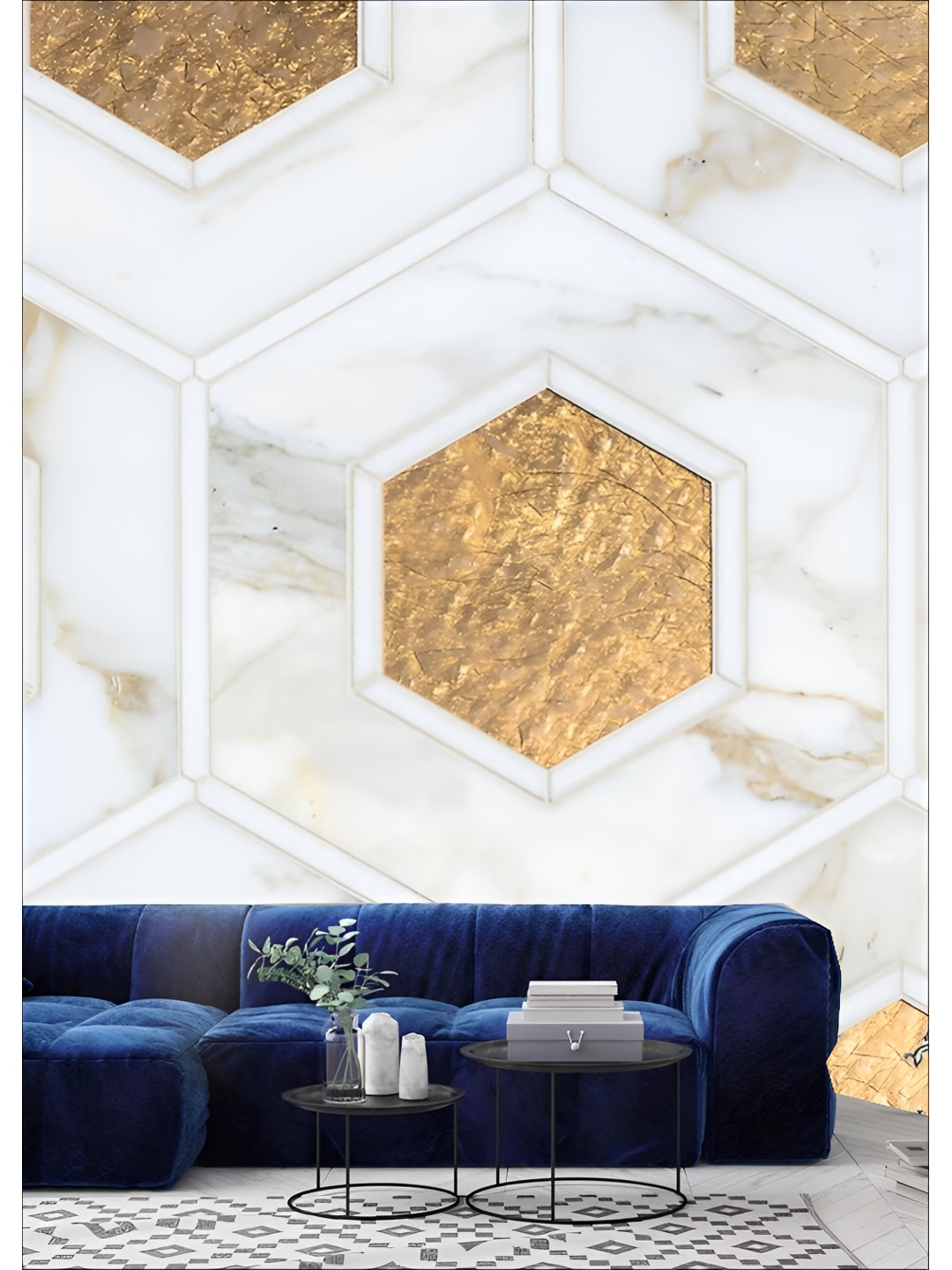 

Aura White & Brown 3D Printed Self Adhesive Wall Sticker