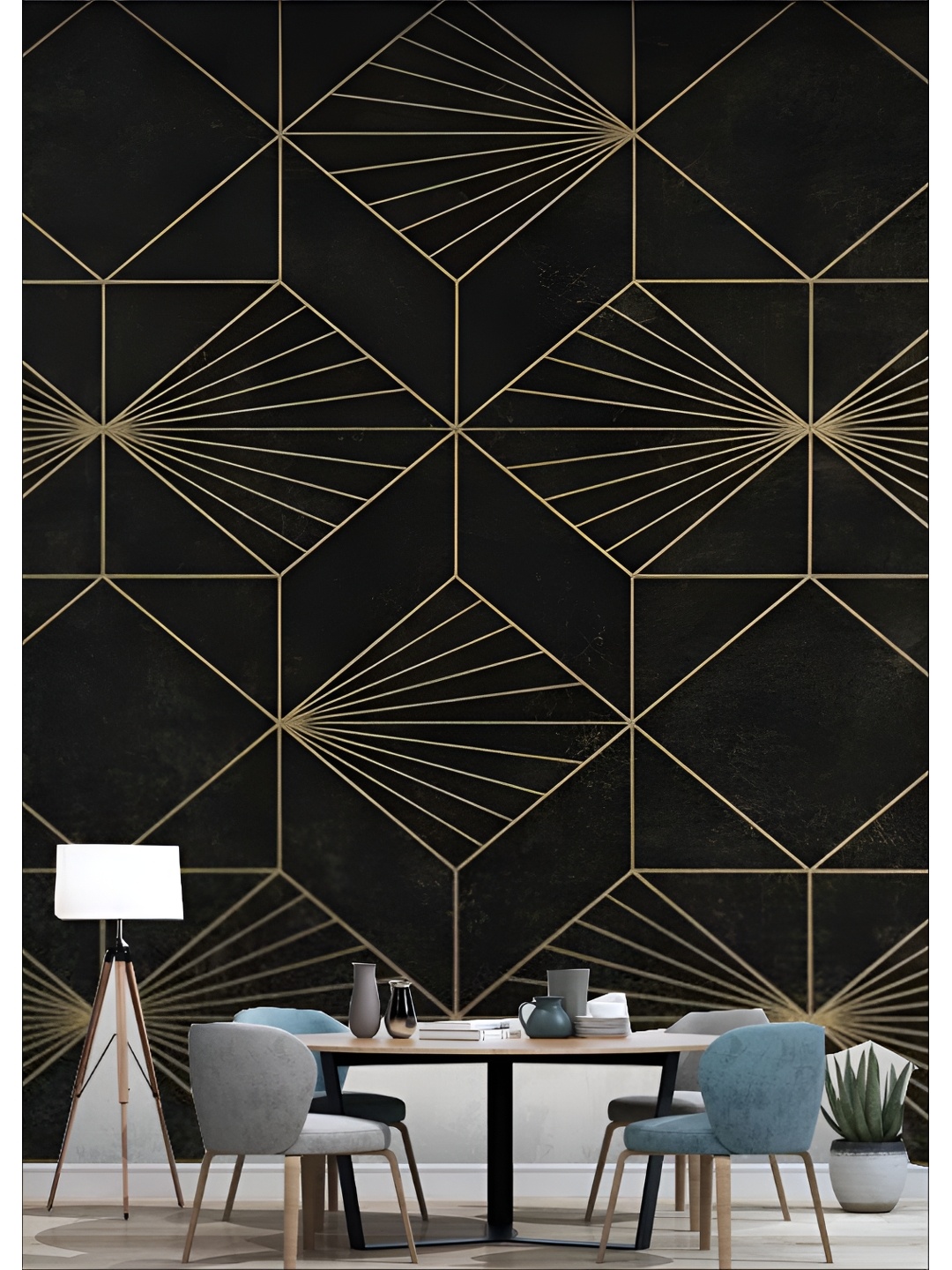 

Aura Black 3D Printed Self Adhesive Wall Sticker