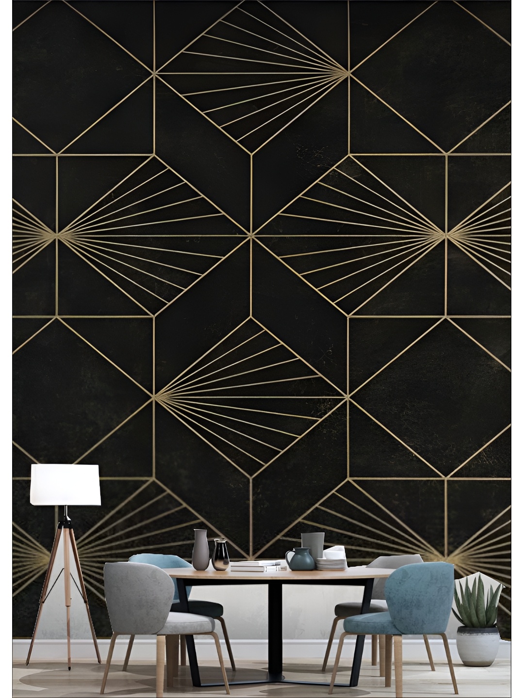 

Aura Black & Yellow Printed Self-Adhesive Wall Sicker