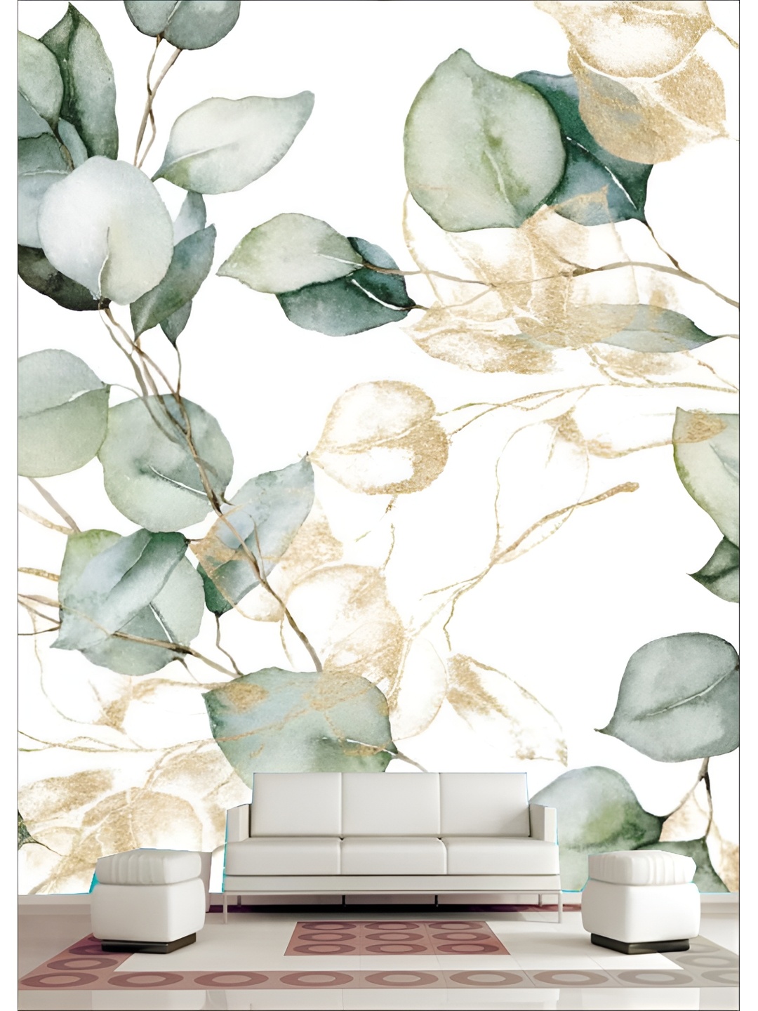 

Aura White & Green 3D Botanical Printed Wall Panel