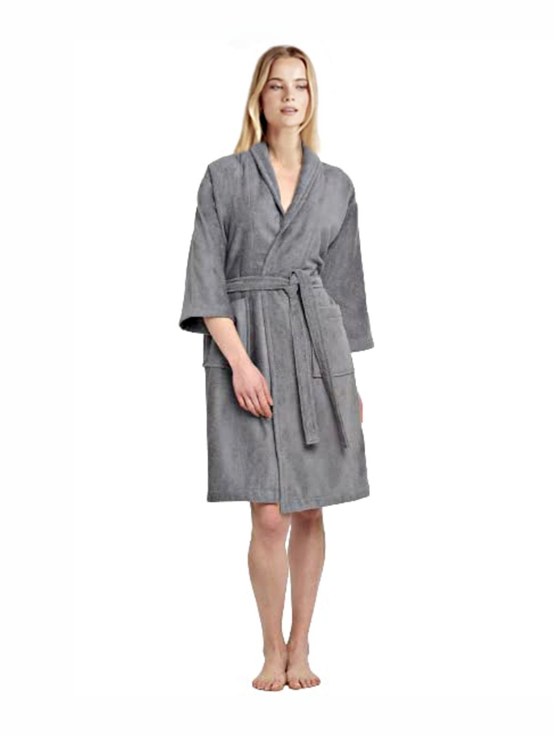 

WINSTON HOME Light Absorbent Bath Robe, Grey