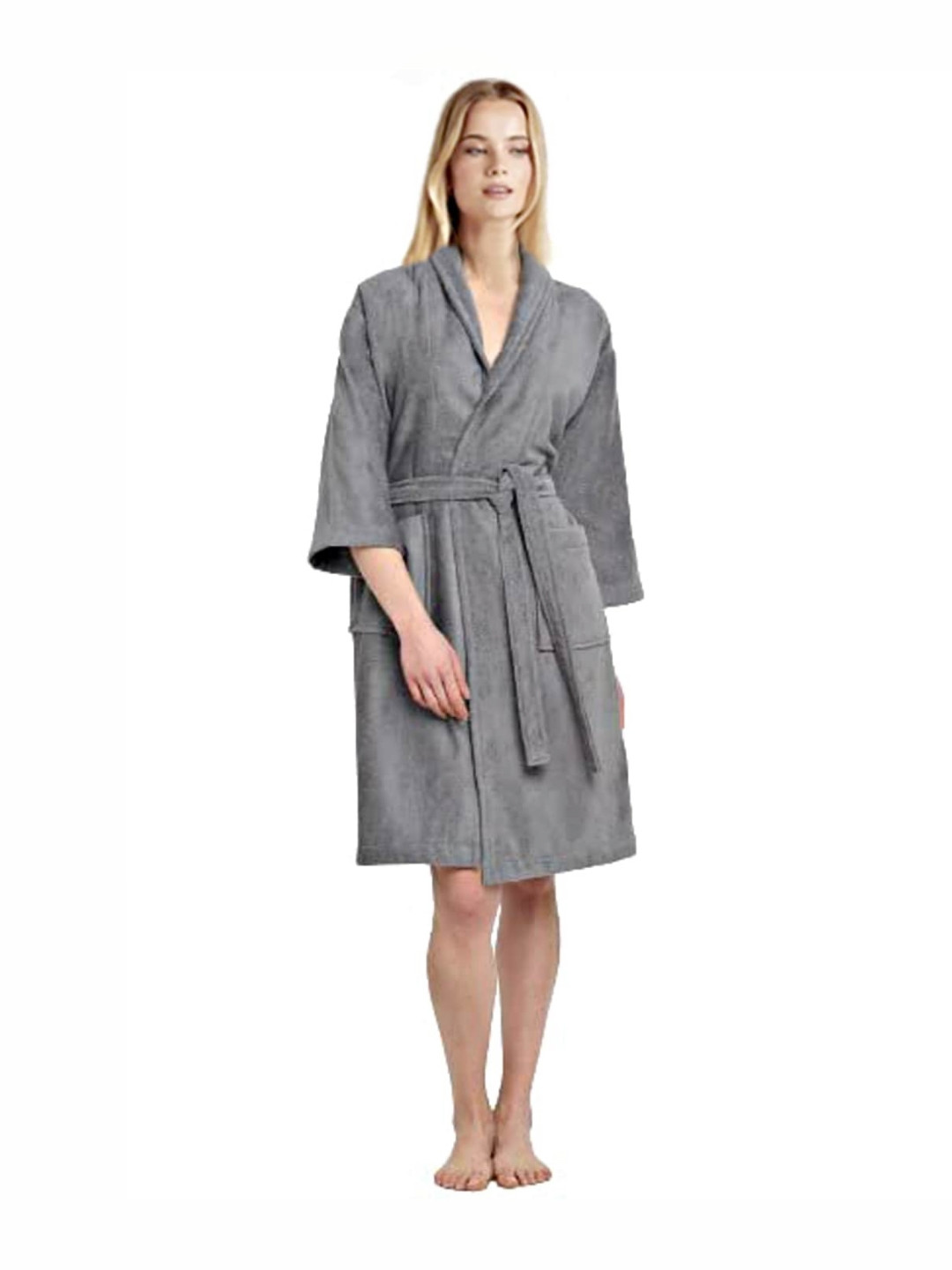 

ELSTONE HOME Women Grey Bath Robe