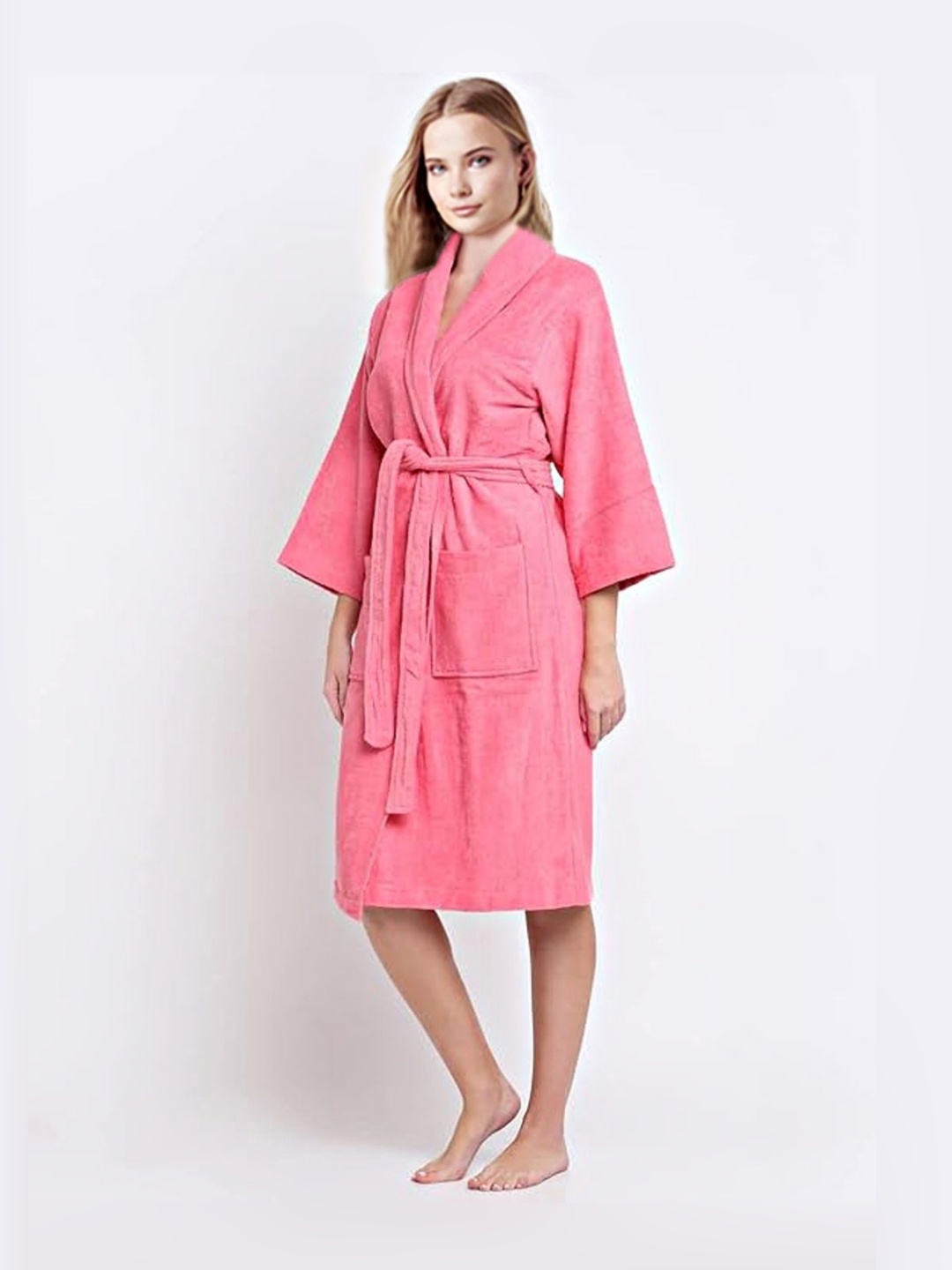 

Bezzilish Home Pink Micro Terry Bath Robe