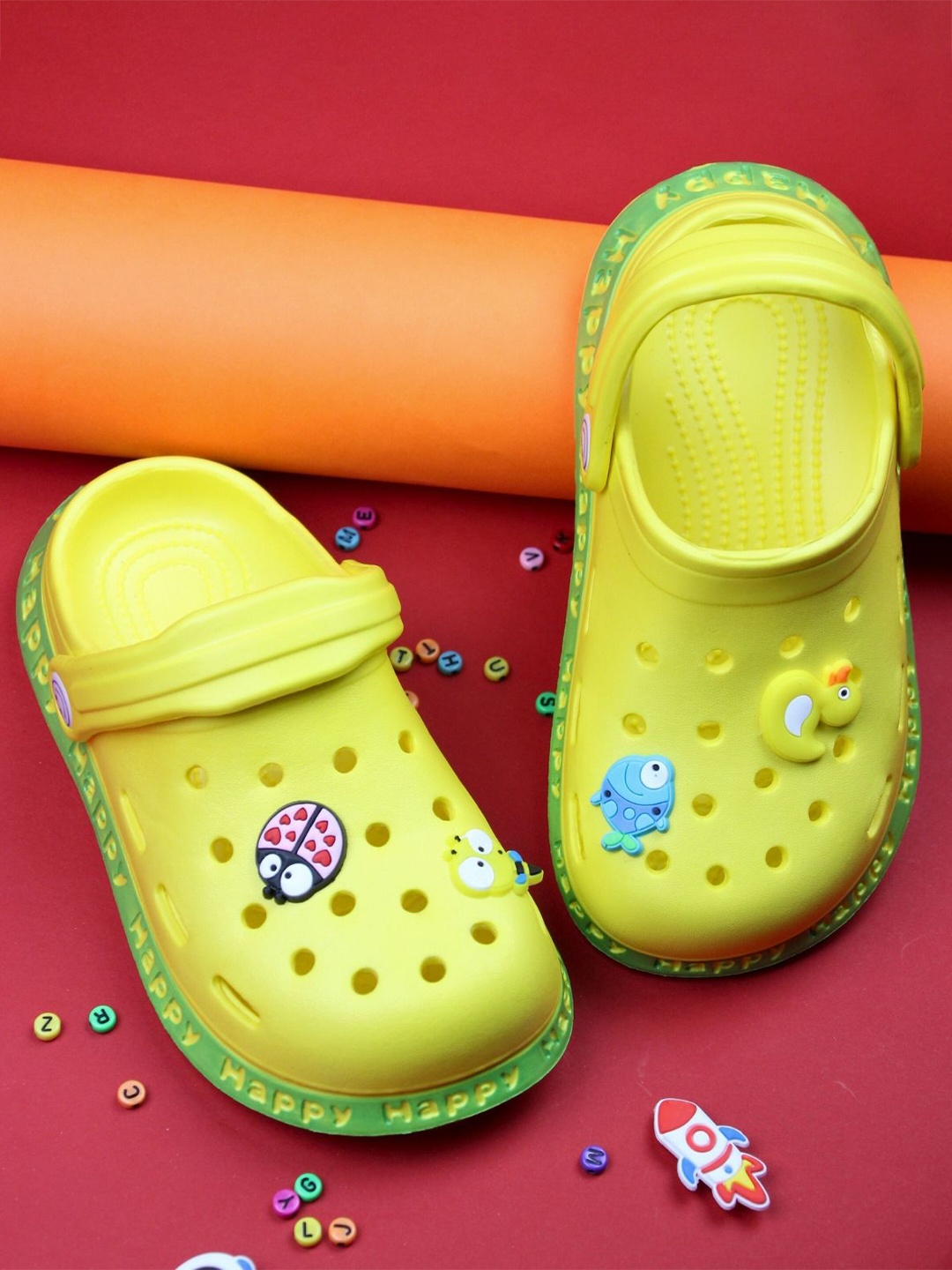 

BAESD Unisex Kids Clogs, Yellow