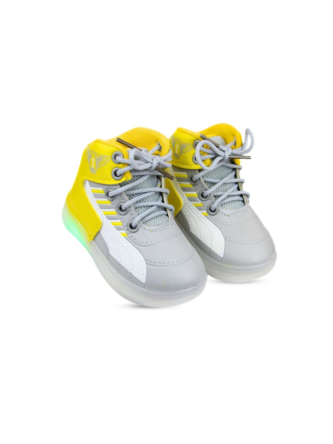 

NESKA MODA Boys Colourblocked PU Sneakers, Grey