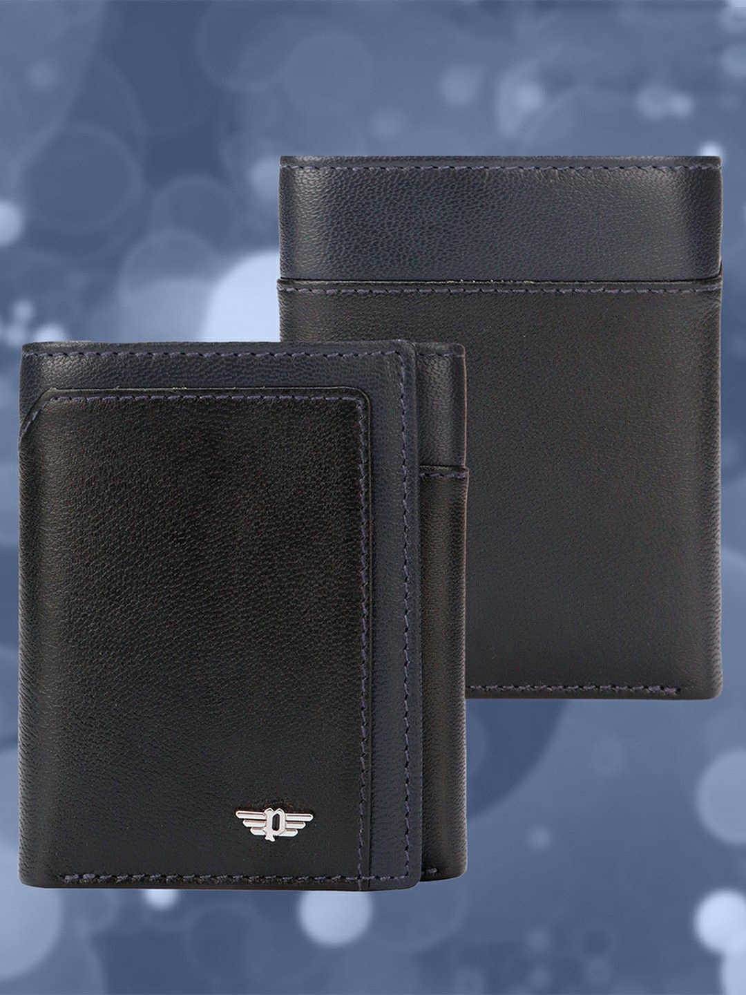 

Police Men Leather Three Fold Wallet, Navy blue