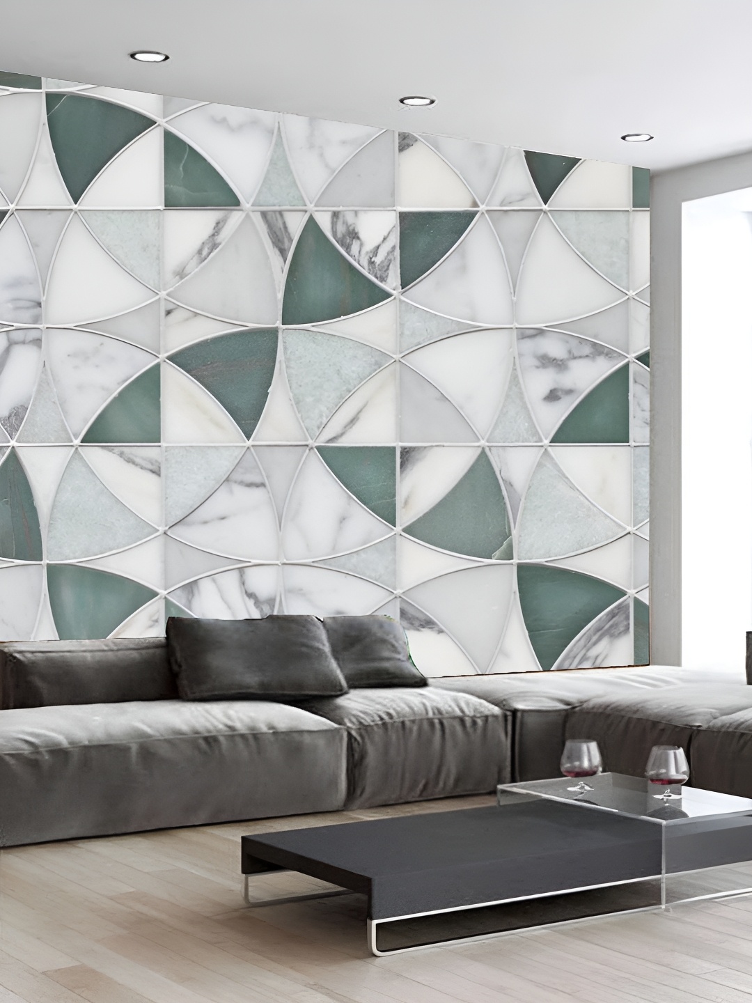 

Aura White & Black 3D Printed Self Adhesive Wall Sticker