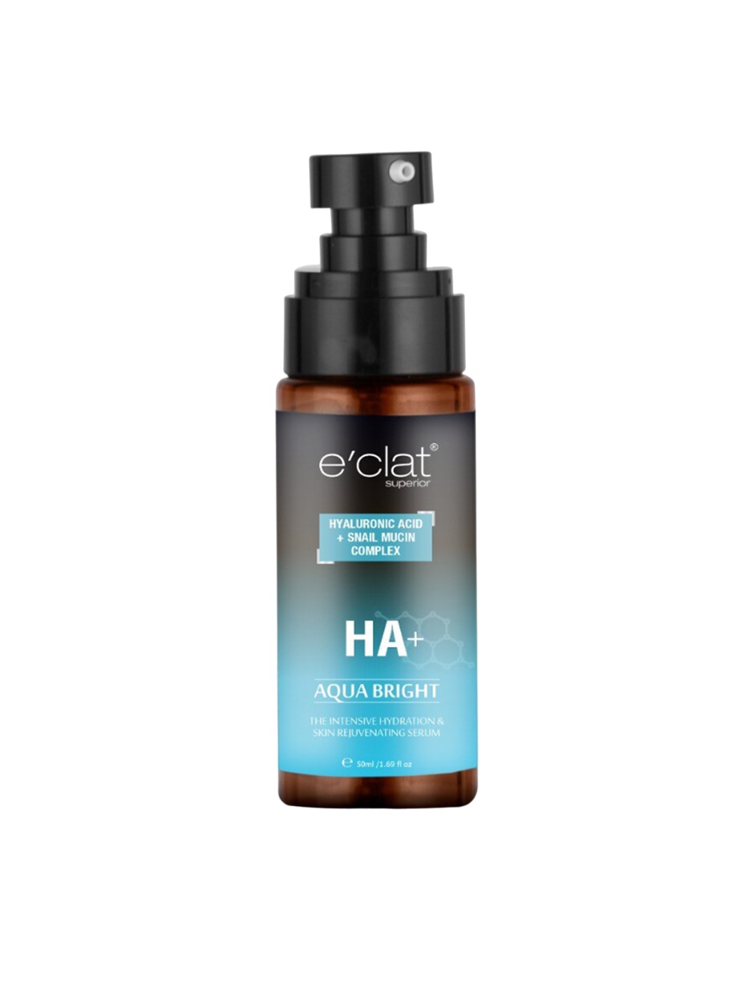 

e'clat superior Aqua Bright Hyaluronic Acid & Snail Mucin Face Serum - 50ml, Black