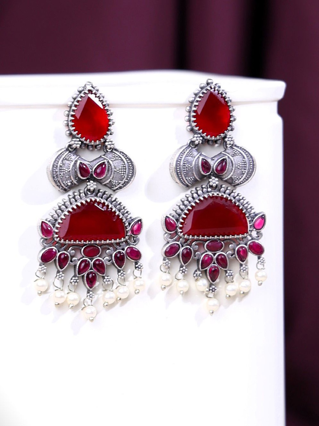

PANASH Contemporary Drop Earrings, Silver