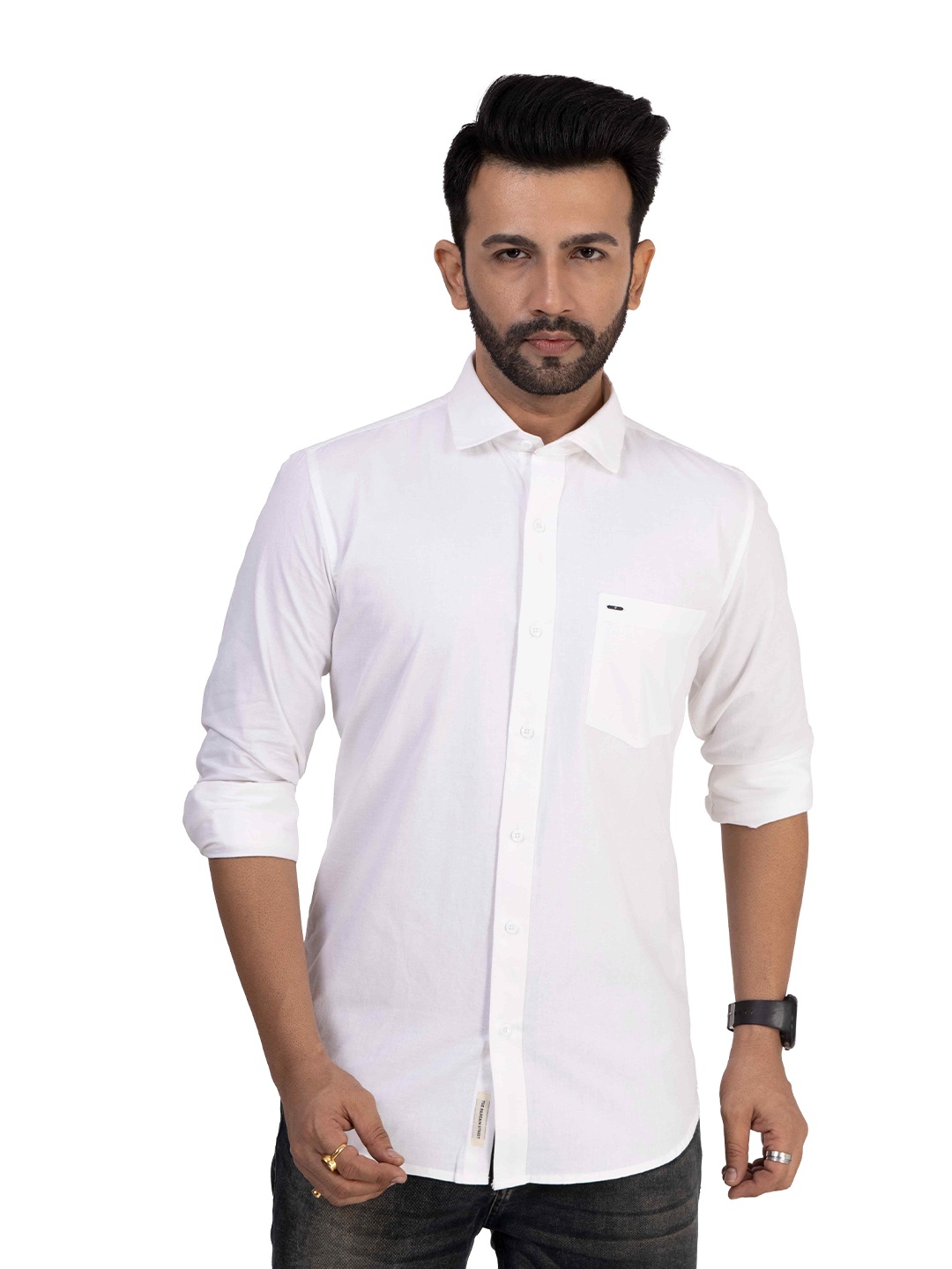 

TBS- THE BARGAIN STREET Men Comfort Opaque Casual Shirt, White