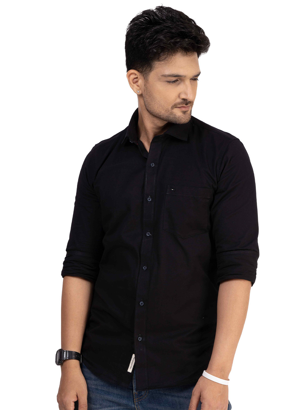 

TBS- THE BARGAIN STREET Men Comfort Opaque Casual Shirt, Black