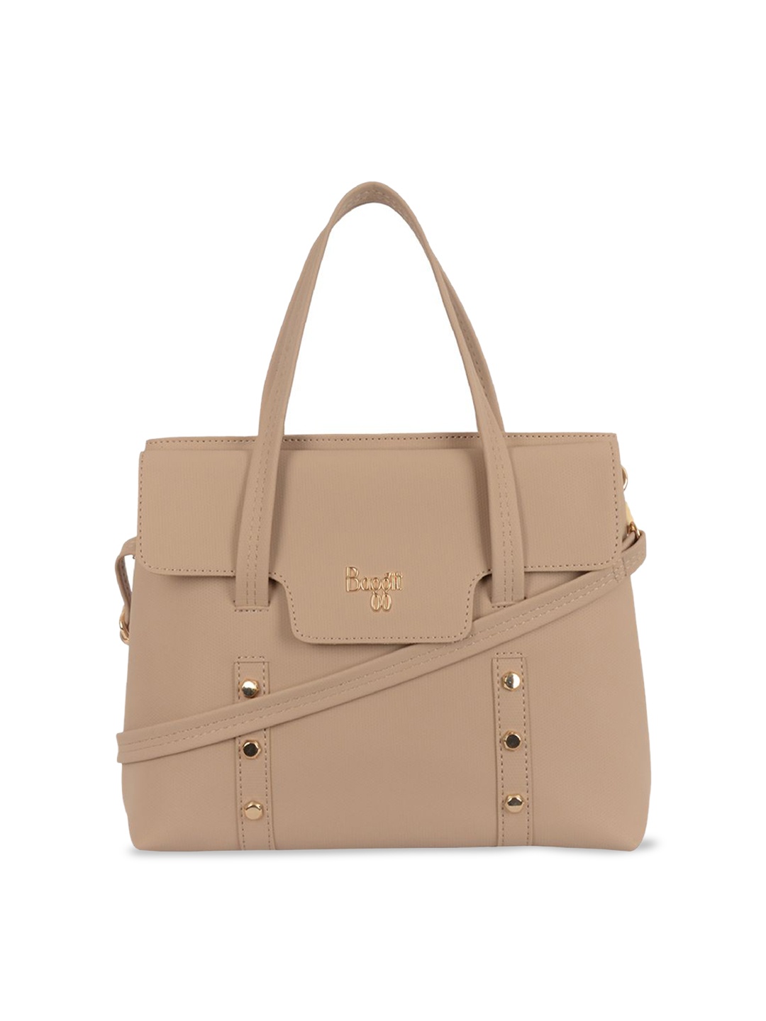 

Baggit L Cortland Embry 5 Structured Embellished Handheld Bag, Beige