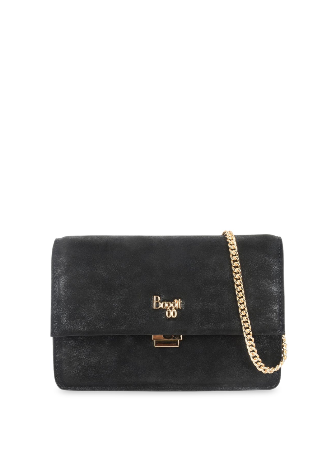 

Baggit PU Structured Sling Bag, Black