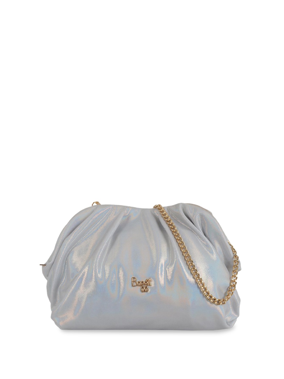 Baggit PU Shopper Shoulder Bag, Silver