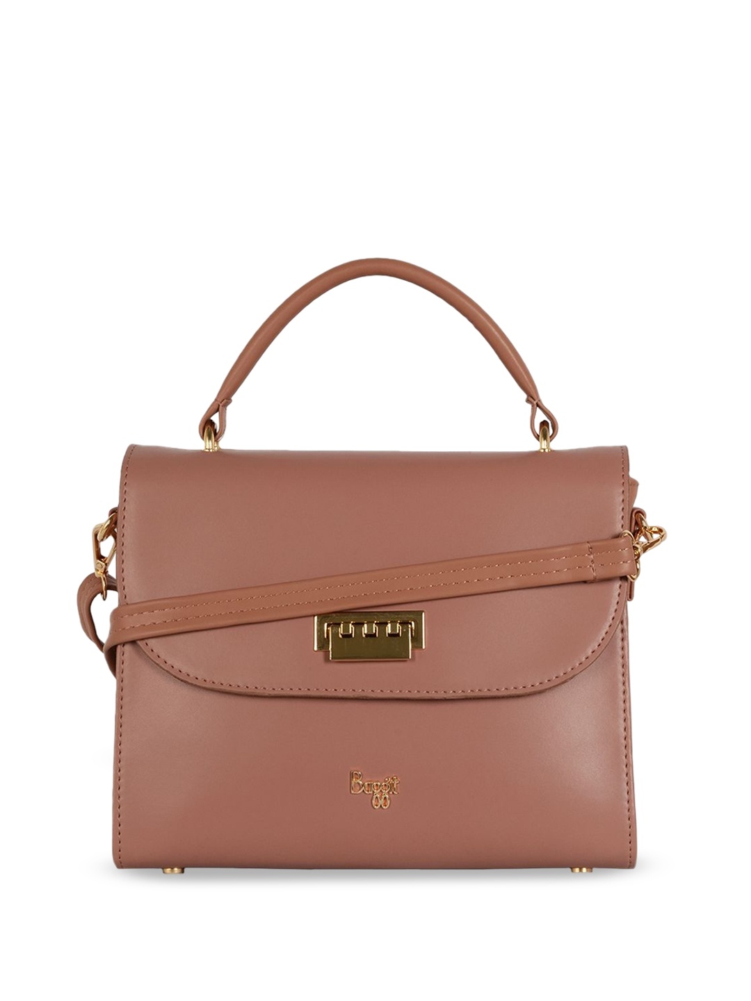 

Baggit PU Structured Satchel, Pink