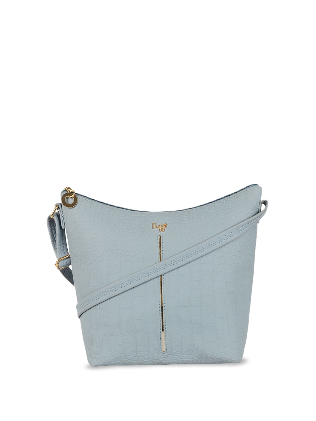 

Baggit Textured PU Structured Sling Bag, Blue