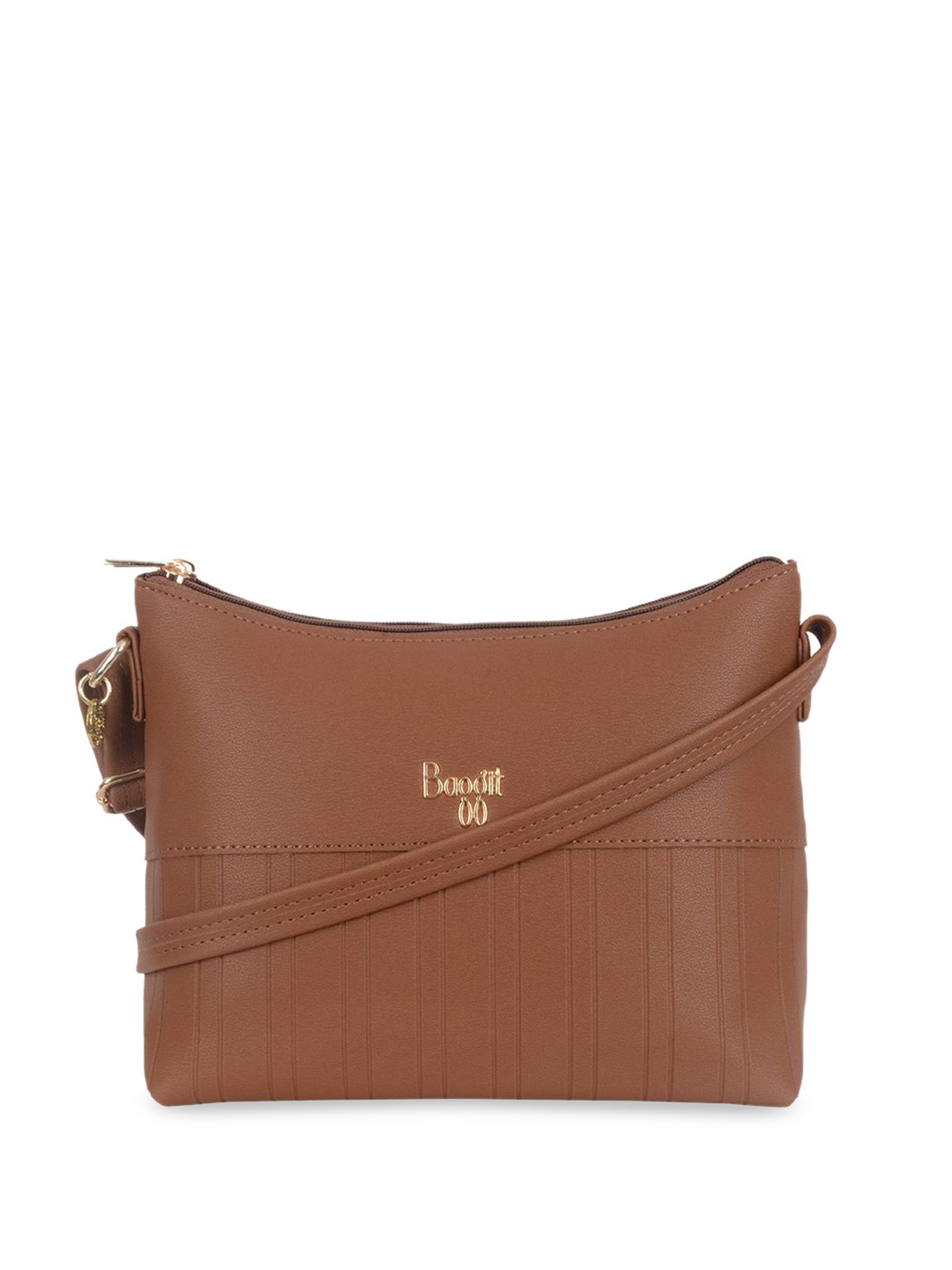 

Baggit Textured Structured Sling HandBag, Brown