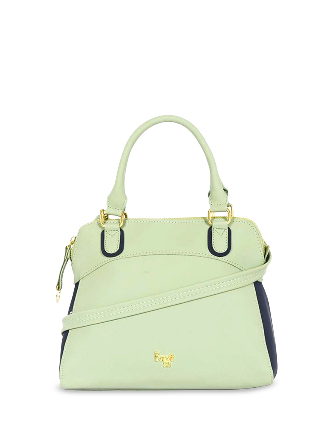 

Baggit L Moana Durango 5 Colourblocked Structured Handheld Bag, Green