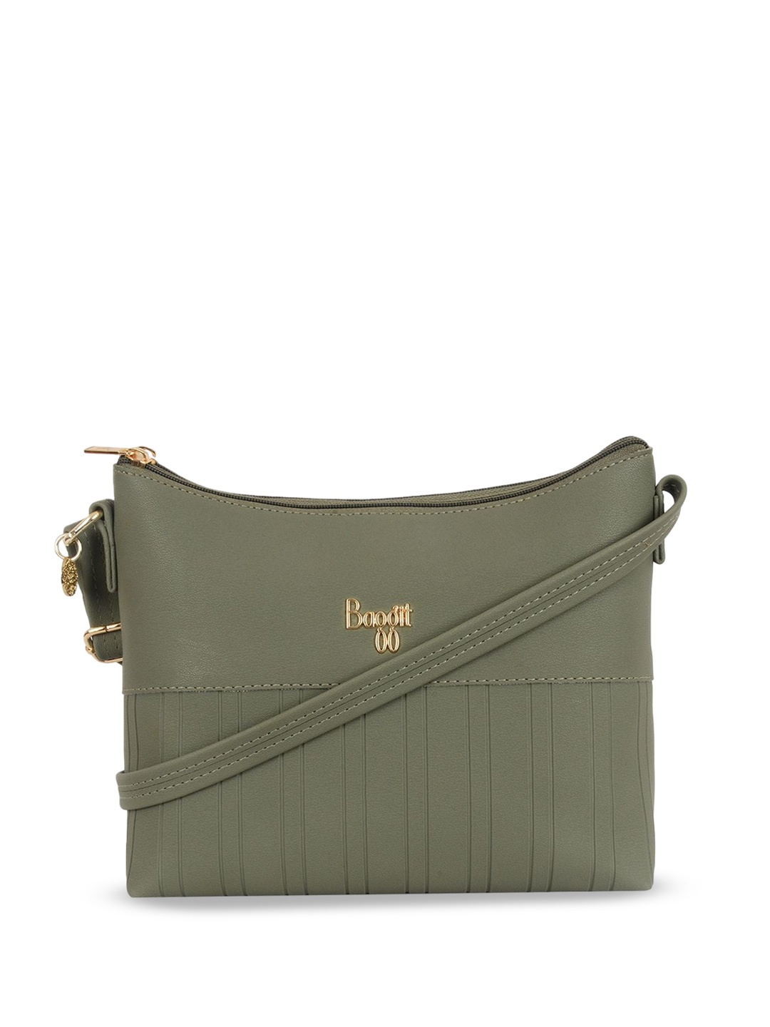 

Baggit PU Structured Sling Bag with Fringed, Green