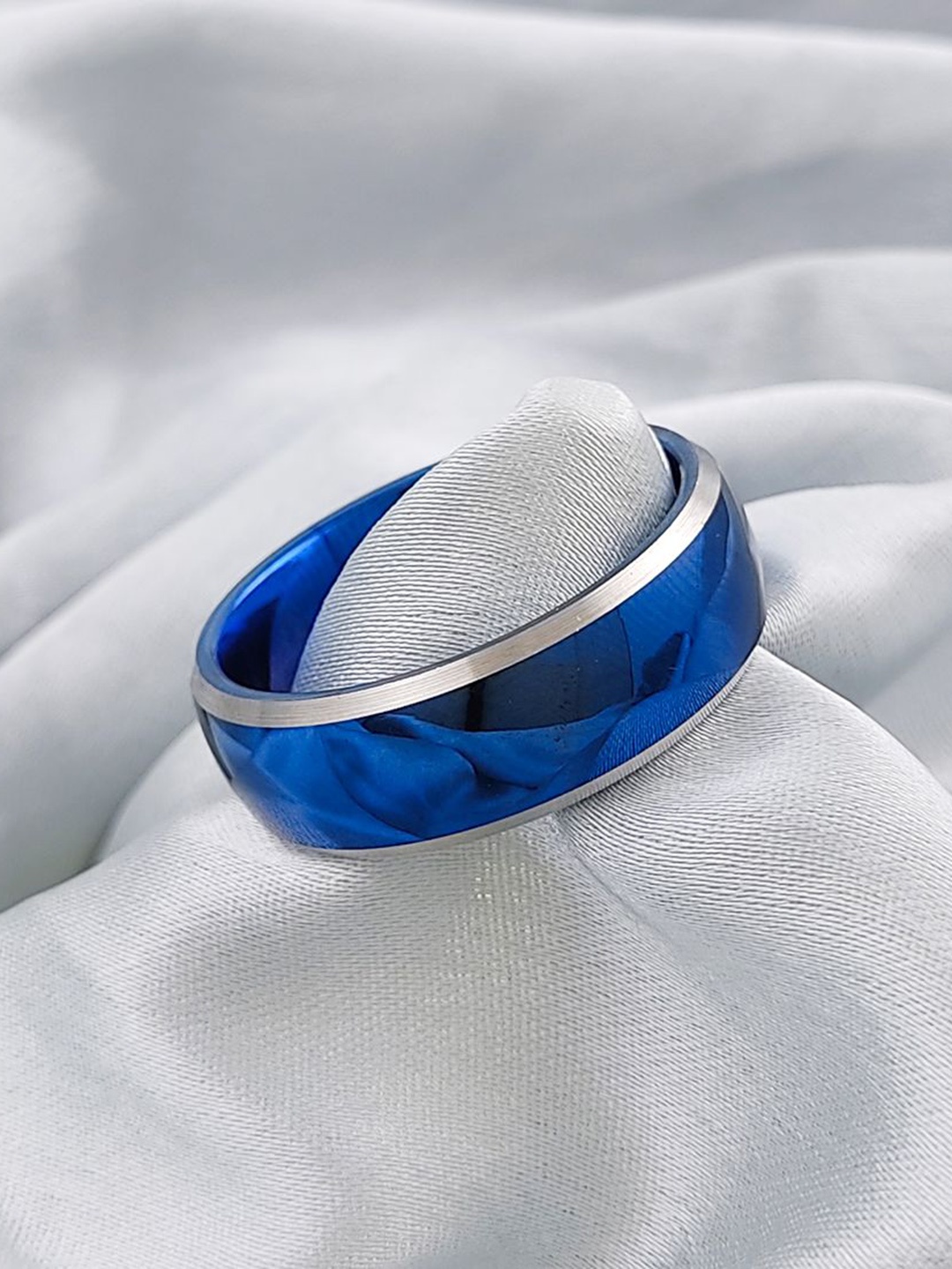 

Saizen Stainless Steel Finger Ring, Blue