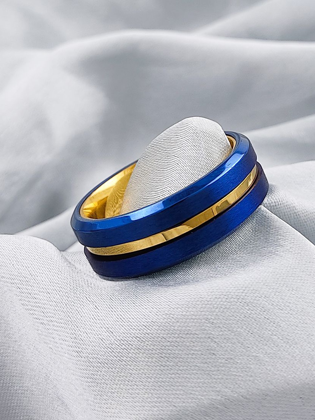 

Saizen Stainless Steel Finger Ring, Blue