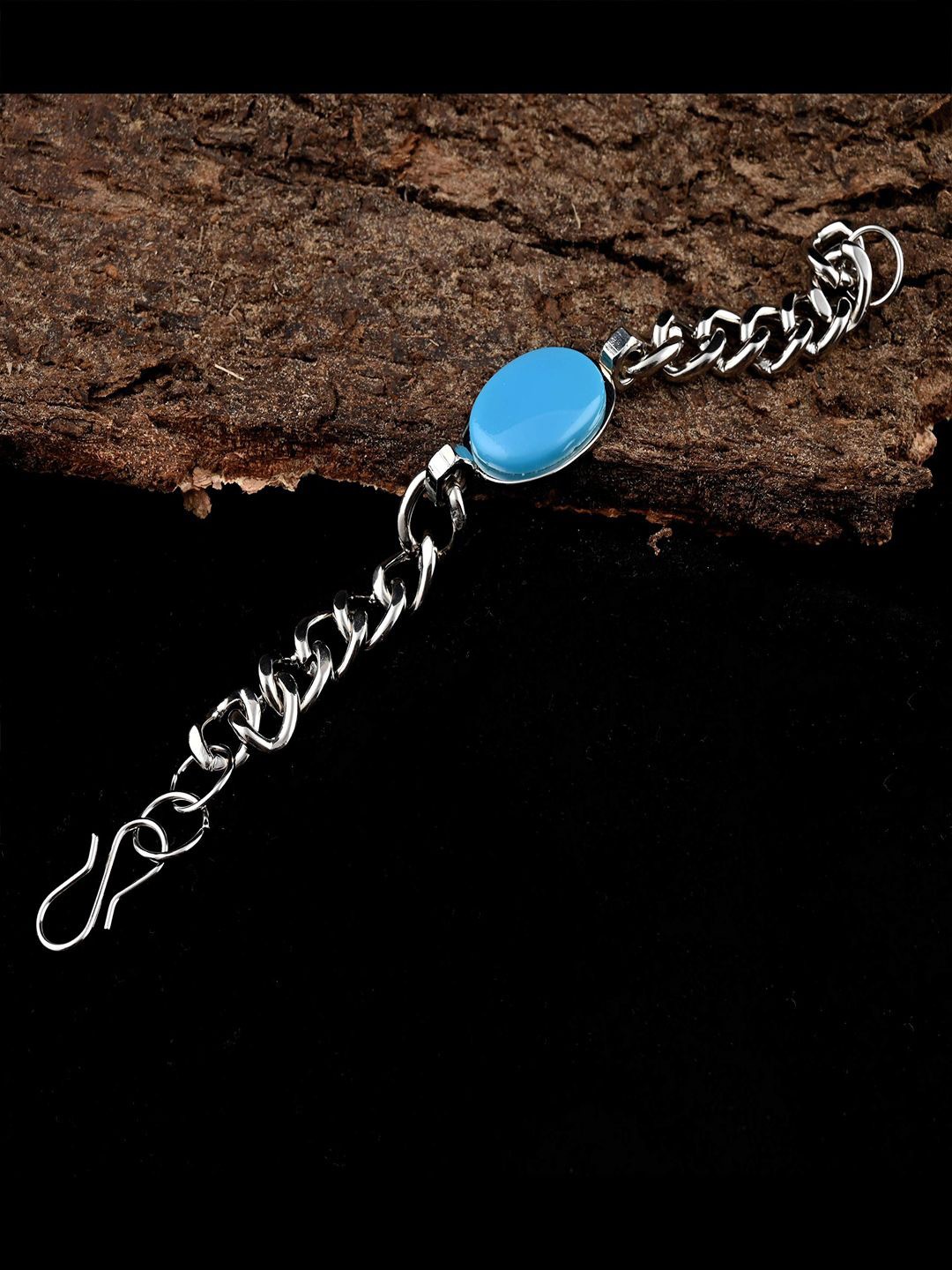 

FIMBUL Men Antique Charm Bracelet, Silver
