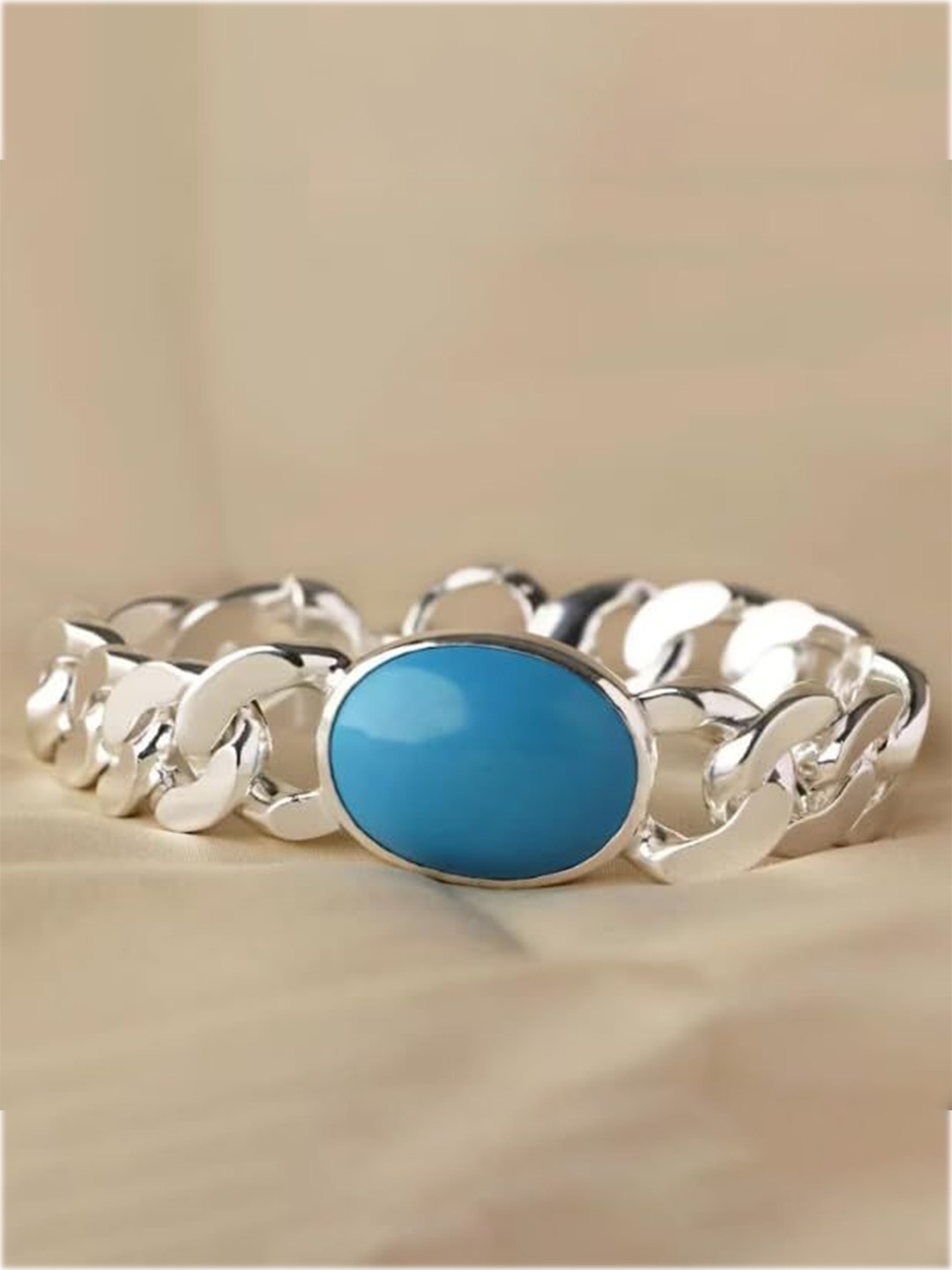 

FIMBUL Men Antique Charm Bracelet, Silver